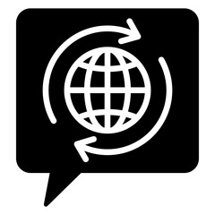 Language Change Glyph Icon