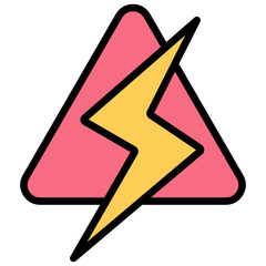 Voltage Outline Color Icon