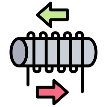 Inductance Outline Color Icon