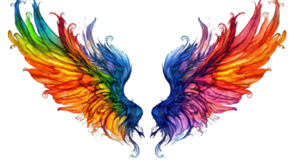 Wings on transparent background