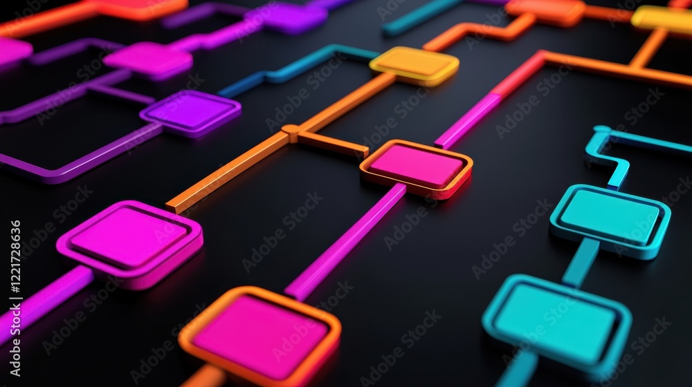 Poster business startup plan resources concept. a vibrant, abstract composition of interconnected lines and