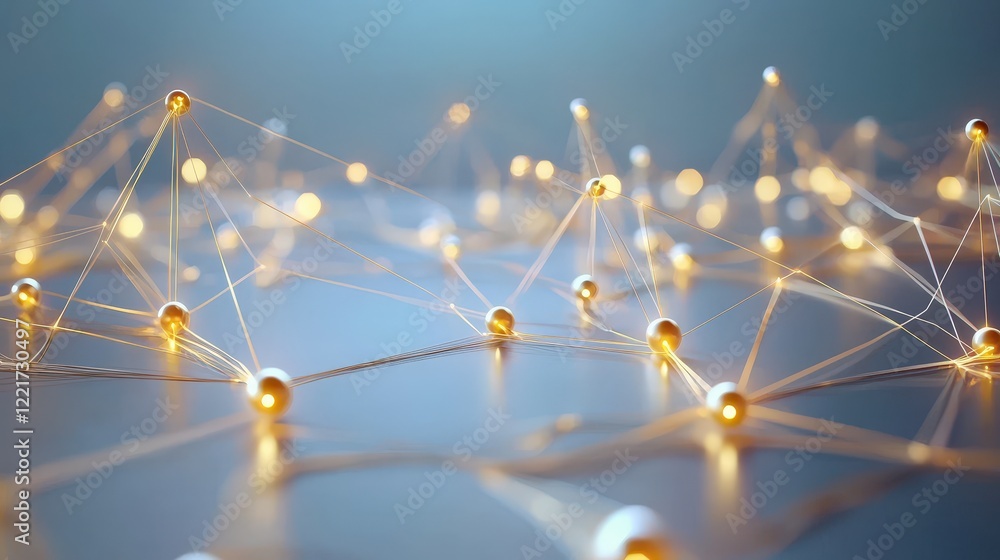 Poster abstract network of connections forming a digital search grid