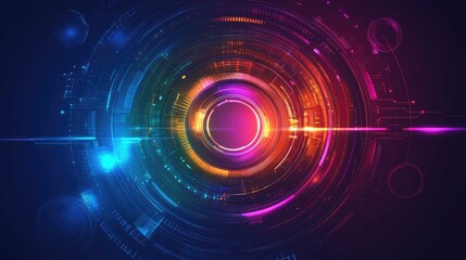 Obraz premium Futuristic colorful technology background.