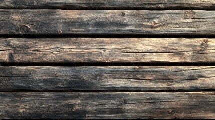 Weathered wooden planks, rustic texture, outdoor sunlight, background blur, design element
