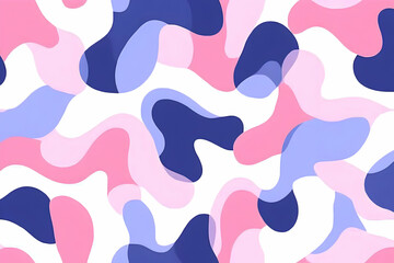 Abstract pink blue shapes pattern