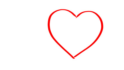 Minimalist illustration of a red heart