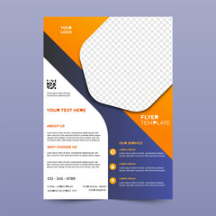 business flyer template for professional branding. A4 size design, modern layout