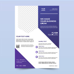 creative business flyer template for professional branding needs. A4 size design, modern layout