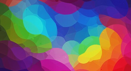 Rainbow Spectrum Abstract: A vibrant abstract design bursts with a kaleidoscope of colors, showcasing smooth, overlapping shapes, forming a visually stunning and energetic composition. 