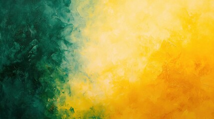 Abstract Green and Yellow Artistic Background with Textured Finish