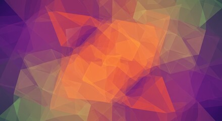 Geometric Kaleidoscope: A mesmerizing display of overlapping geometric shapes in vibrant colors, creating a captivating and modern abstract composition.