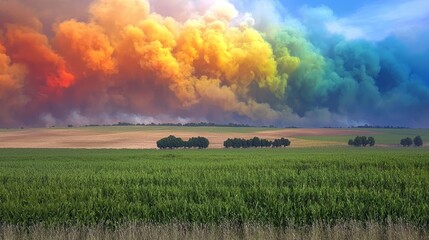 Image of wildfire relief operations captured in high resolution.