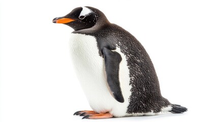 Fototapeta premium Gentoo penguin isolated on white background