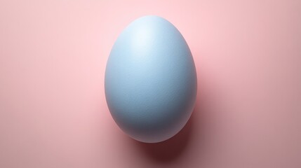 Flat lay of a blank Easter egg on a solid white background, ideal for customized Easter messages