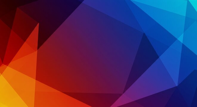 Vibrant Geometric Abstraction: An abstract composition of overlapping, translucent shapes and colors creates a dynamic and eye-catching design that embodies the essence of modern artistry.