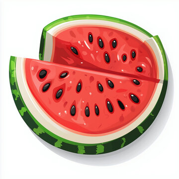 recommend clip art: Sliced watermelon fruit illustration