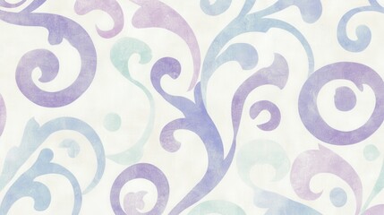 Fototapeta premium Elegant Swirl Pattern in Soft Pastel Colors on Light Background