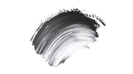 Gray paint geometric circle shape brush on transparent background