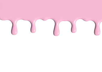 上枠フレームのピンク色のとろけデザイン素材