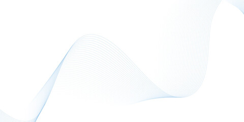 Abstract wave element for design. Digital frequency track equalizer. Stylized line art background. Vector illustration. Wave with lines created using blend tool. Curved wavy line, smooth stripe.