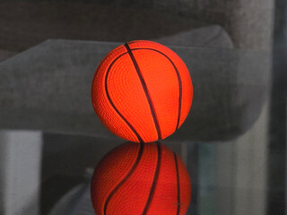 basketball isolated on black background