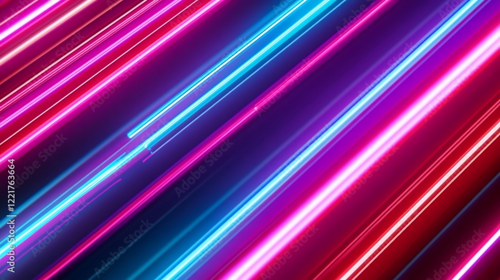 Aufkleber abstract background with diagonal neon pink and blue lines creating a modern design