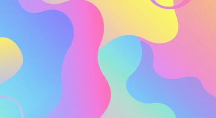 Fluid Abstract: A mesmerizing abstract composition featuring soft, flowing shapes and a vibrant palette of colors, creating a visually engaging and dynamic design.
