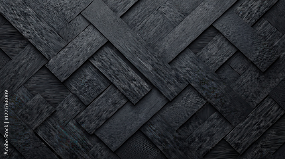 Poster Textured black and grey woven background with modern design, perfect for various applications. intricate pattern adds depth and sophistication to any project