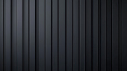 Dark black and grey striped background with vertical lines creating modern and sleek appearance, perfect for design projects or as backdrop