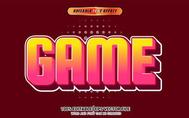 3d game retro text effect