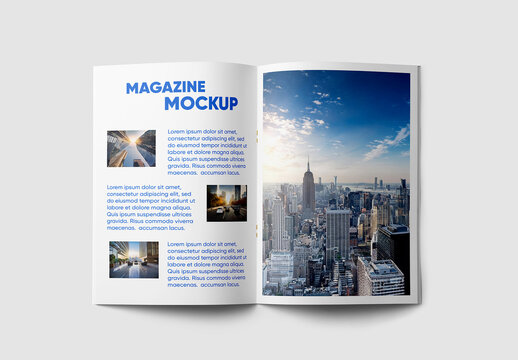 Open A4 Magazine Mockup