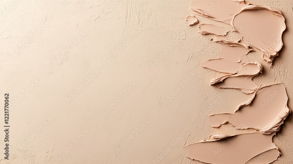 Aufkleber Creamy texture on warm background with light tones and subtle details, perfect for design projects or artistic backgrounds