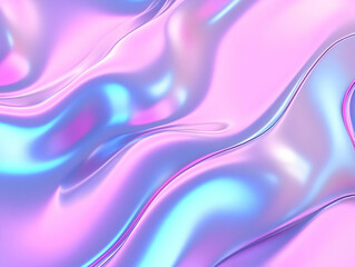 Naklejka premium Iridescent pink, blue liquid swirls. Background design