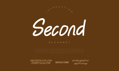 Second handwrite font Calligraphy Logotype Script Brush Font Type Font lettering handwritten