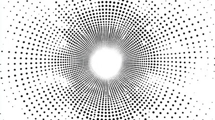 Abstract Black Dot Spiral Pattern Design