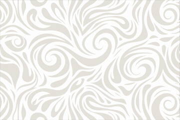 Vector abstract organic Light grey seamless pattern, Nature design on white background