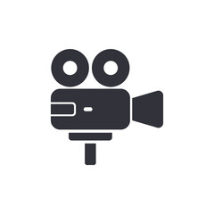 Video recorder solid icons, minimalist vector illustration ,simple transparent graphic element .Isolated on white background