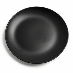 Black plate, studio shot, white background, food presentation
