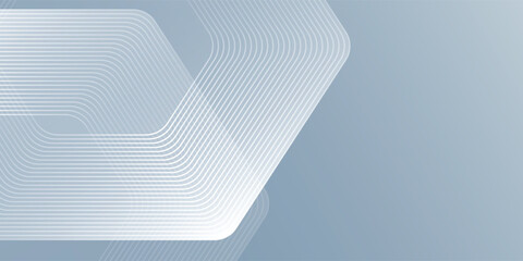 Simple hexagon lines on gray background. Geometric stripe lines design art