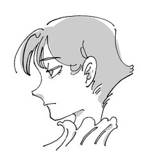 female profile 女性の横顔