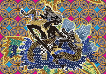 Indonesian Batik with Werkudara and Dragon motifs in various very exclusive variations