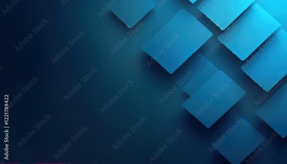 Poster abstract blue shapes form dynamic design. modern, futuristic geometric shapes create powerful, elega