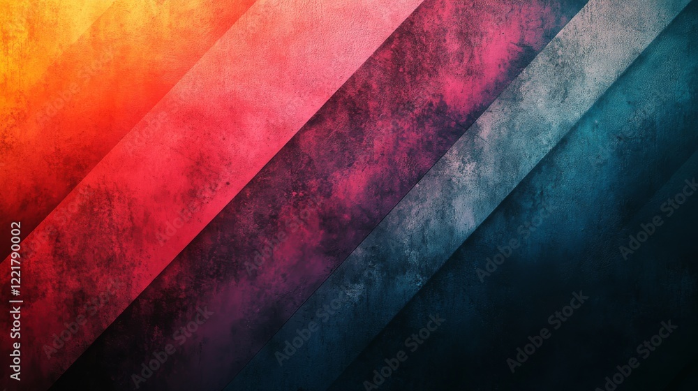 Poster abstract diagonal stripes of colorful textured background