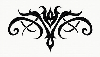 Elegant Tribal Swirl Ornament Design