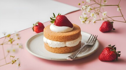 Delicate sponge cake , sweet dessert, version  second..
