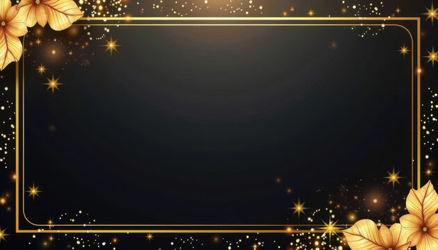 Elegant Black and Gold Frame Open Day Banner