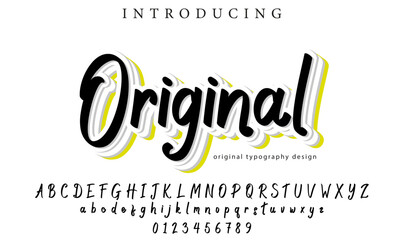 Original Font Stylish brush painted an uppercase vector letters, alphabet, typeface