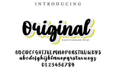 Original Font Stylish brush painted an uppercase vector letters, alphabet, typeface