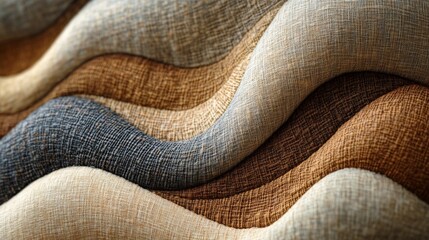Fototapeta premium Textured Fabric Waves in Earthy Tones