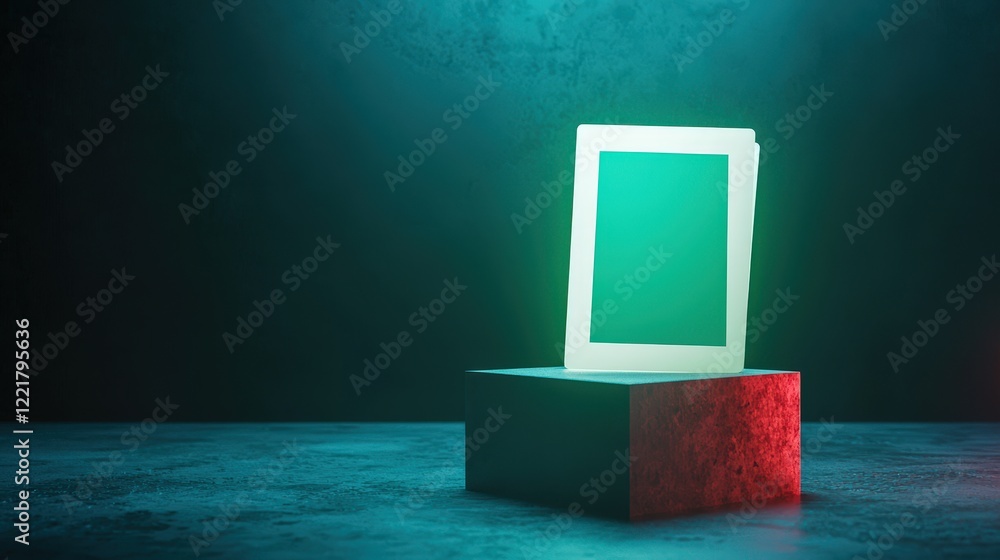 Poster interactive flashcards glowing with engaging learning prompts